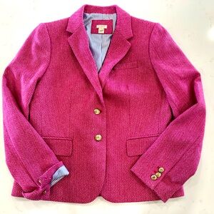 Pink Herringbone schoolboy Blazer